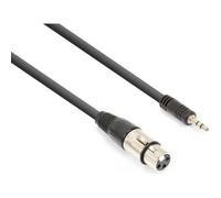 Vonyx câble audio cordon xlr femelle / jack 3,5 stéréo - 0,5m - Idéal pour relier vos enceintes de sonorisation Noir