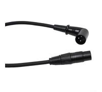 Câble audio XLR 3 broches mâle vers femelle coudé à angle droit avec matériaux de qualité supérieure (0,5 m)