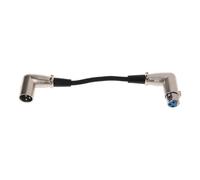 Câble Audio XLR à 3 broches mâle-femelle coudé à 90 degrés, 0.2m pour mélangeur de Microphone