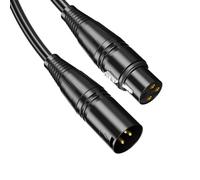 Câble Audio XLR Mâle vers Femelle, Cordon de Microphone Durable de 6 M, Transmission Stable pour Concerts et Spectacles, Gaine en PVC