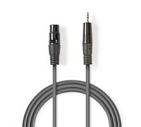 Câble Audio XLR Symétrique XLR Femelle à 3 Broches - 3,5 mm Mâle 1,0 m Gris