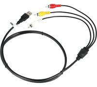 Câble audiovisuel USB vers RCA Compatible avec Lecteur de Disque, système audiovisuel - Prise USB A 2.0 vers fiche RCA, 1,4m, Noir