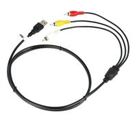 Câble audiovisuel USB vers RCA compatible avec lecteur de disque, système audiovisuel - Prise USB A 2.0 vers fiche RCA , 1,4m, noir