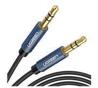 Câble AUX angulaire Ugreen 2 x mini jack 3,5 mm 1m bleu (AV112)
