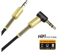 Câble Aux Audio Stéréo Câble pour écouteurs 3,5mm Jack mâle Coude jack