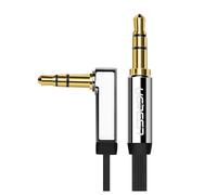 Câble AUX plat UGREEN AV119 mini jack coudé 3,5 mm, 1 m (noir)