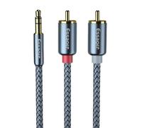 câble Aux RCA Jack 3.5mm à 2 RCA, câble Audio numérique, connecteur Y, adaptateur séparateur pour amplificateur de puissance, haut-parleur stéréo