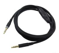 Câble auxiliaire 3,5 mm pour casque Cloud - Nylon pour cordon audio tressé de rechange avec connecteurs plaqués or (2 m)