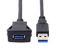 Câble auxiliaire étanche USB 3.0 pour tableau de bord de voiture 1 m