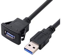 Câble Auxiliaire Étanche Usb 3.0 Pour Tableau De Bord De Voiture 1 M