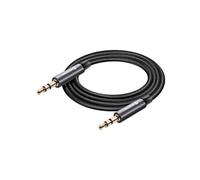 Câble auxiliaire Jack 3.5 mm compatible jack 3.5 mm Nylon Tressé 1.5m Noir