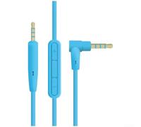 Câble auxiliaire plaqué or pour casque Bose Micro Inline 1,5 m Bleu | Compatible avec QC25, Qc35, QC45 ; micro intégré pour les appels ; fonctionne sur iOS et pour les appareils Android