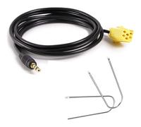 Câble auxiliaire pour autoradios, adaptateur audio jack 3,5 mm vers connecteur ISO 6 broches blindé, adaptateur AUX-In pour Fiat, Alfa Romeo et