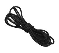 Câble auxiliaire pour casques de jeu Logitech G Pro X G233 G433 avec connecteurs plaqués or et gaine en nylon flexible (noir)