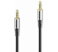 Câble auxiliaire sonero® Premium 1 m, câble Jack Audio 3,5 mm, adapté aux iPhones, iPads, Smartphones, tablettes PC, Voitures et Autres appareils stéréo, Noir
