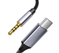 câble auxiliaire usb c vers 3.5mm jack audio cable 1m,Pour voiture audio, haut-parleurs et écouteurs, Samsung Galaxy S23, S22, S20, Android, iPad, écouteurs, etc. câble aux type c vers jack 3.5 mm