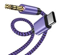 Câble auxiliaire vers USB C, câble auxiliaire USB C pour Samsung dans la voiture, 1 m, prise auxiliaire 3,5 mm vers USB de type C, câble stéréo mâle pour Samsung Galaxy S24 S23 S22 A15 A35 A55 A54