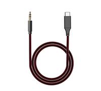 Câble auxiliaire vers USB C, USB C vers auxiliaire pour Samsung S20 pour voiture USB C vers jack 3,5 mm, compatible avec Samsung S21 Ultra S20 Ultra Note 20 10 Plus pour autoradio (rouge)