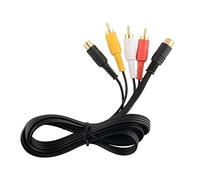 Câble AV (audio/video) RCA avec sortie S-Video et connecteurs plaqués or pour console SEGA SATURN