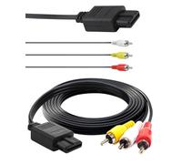 Cable AV Audio Video RCA Pour Nintendo N64 Câble Composite D'alimentation Stéréo Audio Vidéo AV RCA Pour Gamecube Super Nintendo/Ngc/64/N64/Snes/Gc, 6 Pieds 1,8 M