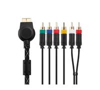 Câble AV composant 1,8 m Compatible avec PS3/PS2 avec connecteurs plaqués Or à Noyau de ferrite Bouclier tressé