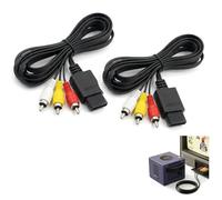 Câble AV Composite RCA pour Nintendo N64 GameCube SNES - Câble Audio Vidéo Stéréo avec Sortie TV, Connexion Console Retro, 1,8 m Compatible NGC N64 Super Nintendo