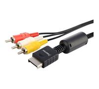 INSTEN Câble AV RCA pour PlayStation PS1/PS2/PS2 Slim/PS3/PS3 Slim Noir