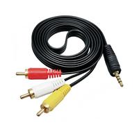 Câble AV pour caméscope 3,5 mm vers RCA, cordon adaptateur de sortie audio vidéo 3,5 mm vers 3RCA, pour TV, MP3, DVD, lecteurs CD, radios, ordinateurs, décodeurs et cinéma maison