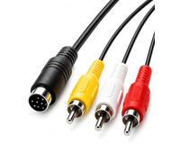 Câble AV pour Sega Genesis 2 et Genesis 3, câble audio vidéo RCA composite de 1,8 m, connecteur de console 9 broches vers prises RCA jaunes, blancs, rouges, connecte Genesis 2 3 à la TV
