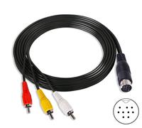 Câble AV RCA de 1,8 m pour Sega Genesis 2 et 3, haut-parleur audio et vidéo