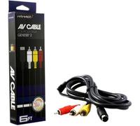 Câble AV RCA - Retro-Bit - Sega Genesis 2 - 1 82m - Audio S-Vidéo Composite - Noir