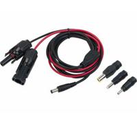 Câble avec prise compatible avec MC4 vers DC 5,5 x 2,1 mm et 3 adaptateurs - 2 m [revolt]