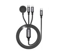 Câble - AWEI - 3-en-1 USB-C/Lightning/Montre - 100 W - 1 m - Noir