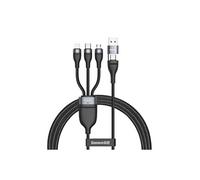 Câble BASEUS CA2T3-G1 USB+Type C vers IP/Micro USB/Type C 1.2m noir