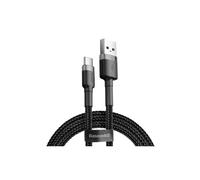 Câble Baseus Cafule de 1m Double USB Type-C 60W 20V 3A Noir/Gris