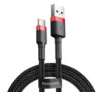 Baseus Cafule Cable - USB to USB-C Connect & Charge Cable 2 A, 2 m (Red/Black)
