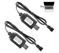 Cable Batterie Voiture pour Batterie Lipo 2S, Chargeur Lipo Universel avec Connecteur SM-3P, Câble RC USB Chargeur, Compatible avec RC Voiture/Bateau/Drone/Avions/Autres Jouets/Télécommandés