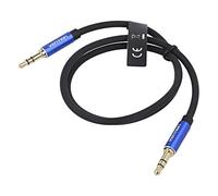 Câble BAWLF Jack 35mm 3pin mâle recto verso 1m noir textile VENTION