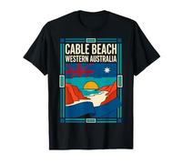 Cable Beach Drapeau Australie Occidentale Coucher de Soleil T-Shirt