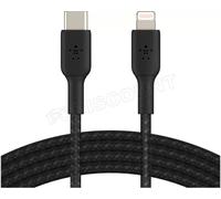 Câble Belkin BoostCharge USB-C vers Lightning 1m M/M (Noir)