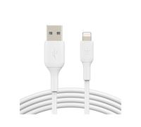 Câble Belkin CAA001BT3MWH Lightning vers USB A 3m Blanc - Connecteurs mâles droit, Plug and Play, Code SH 85177900