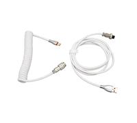 Câble BleUSB C pour ClavierCâble de Clavier de JeuClavier Bélier,Câble de Clavier Hanical Double Sve personnalisé enroulé Witetachable Métal Tion USB C vers USB A Clavier Tion