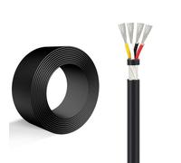 Câble Blindé 4 - Câble Audio, De Signal Et De Contrôle De Qualité Industrielle Avec Conducteurs,PVC Flexible Et EMI - Rouleau En Vrac for Applications Professionnelles(200 feet - roll,30AWG-4C)