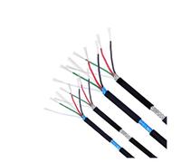 Câble blindé de 10 m, 4 conducteurs en cuivre étamé recouvert d'une feuille d'aluminium, calibre 28 AWG - 16 AWG, gaine PVC souple， 1 pièce(10M-4CORES 28AWG and 16AWG)