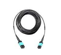 Câble blindé de patch MPO pour MPO, mode unique, 8 et 12 noyaux, B-polarité (rose/noir)