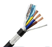 Câble blindé multicœur, Fil, câble de Signal Commande goulotte 2 mètres 22AWG métier à Tisser Plusieurs noyaux Noir(Black 0.75,2 Meter 3 Core)