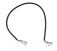 Câble blindé pour micro de guitare, 4 conducteurs, 24 AWG, 38,1 cm de long, noir