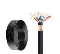 Câble Blindé RVVP, Fil De Cuivre Pur 14C/16C, 25 À 100 Pieds, Câble Électrique Multiconducteur Flexible Avec Blindage Tressé for Contrôle De Signaux Et Applications Basse Tension(100ft,16C-0.20mm2)