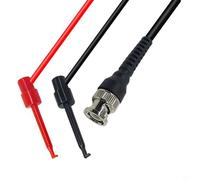 Câble BNC Q9 mâle vers double crochet, sonde d'oscilloscope de 120 cm avec mini clips pour générateurs de signaux et vidéosurveillance, P1007B