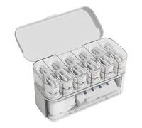 Cable Box Organizer, Clear Charger Cord Storage Case, Multi-Compartment Cable Management Cover, Tangle- Wire Organizer, Ideal for Charging Cables, Adapters, Small Electronics